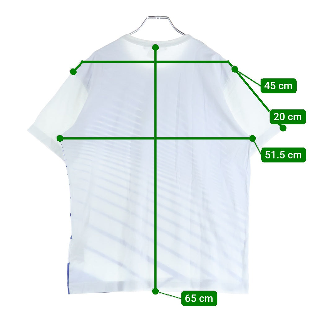 COMME des GARCONS SHIRT(コムデギャルソンシャツ) トルコ製 バイアスストライプ クルーネック 半袖Tシャツ カットソー ブルー/ホワイト S25112