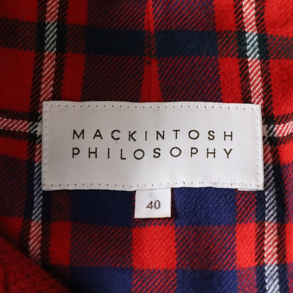 MACKINTOSH PHILOSOPHY(マッキントッシュフィロソフィー) ポリエステル Pコート レッド H1C70-623-18