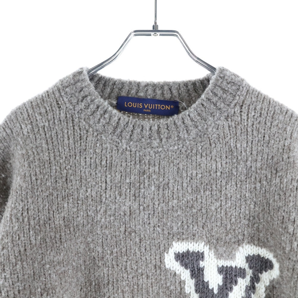 LOUIS VUITTON(ルイヴィトン) 24SS ウールブレンドクルーネック ニット 長袖セーター グレー RM241MQ VSS HQN45W