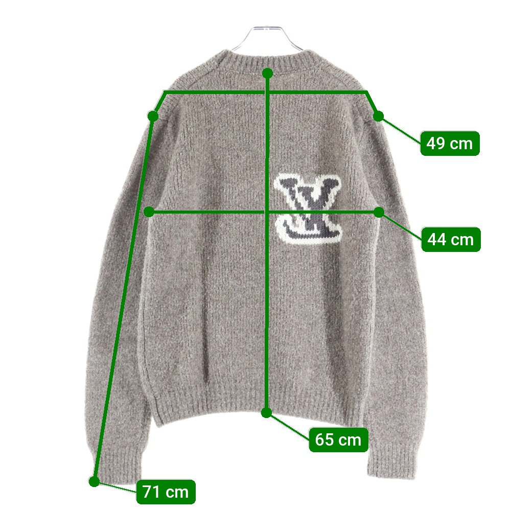 LOUIS VUITTON(ルイヴィトン) 24SS ウールブレンドクルーネック ニット 長袖セーター グレー RM241MQ VSS HQN45W