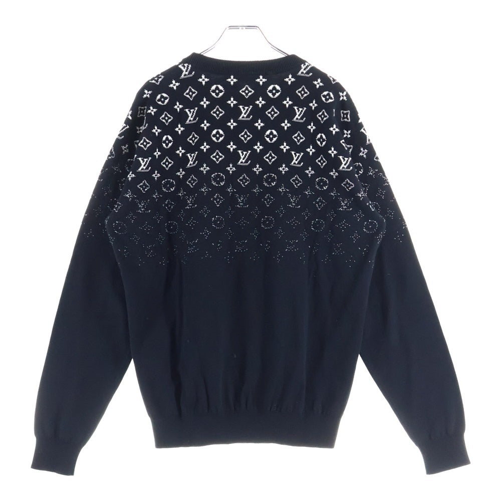 LOUIS VUITTON(ルイヴィトン) 24SS Gradient Monogram Sweat グラディエントモノグラムクルーネック スウェットトレーナー ブラック RM241Q USO HQN42W