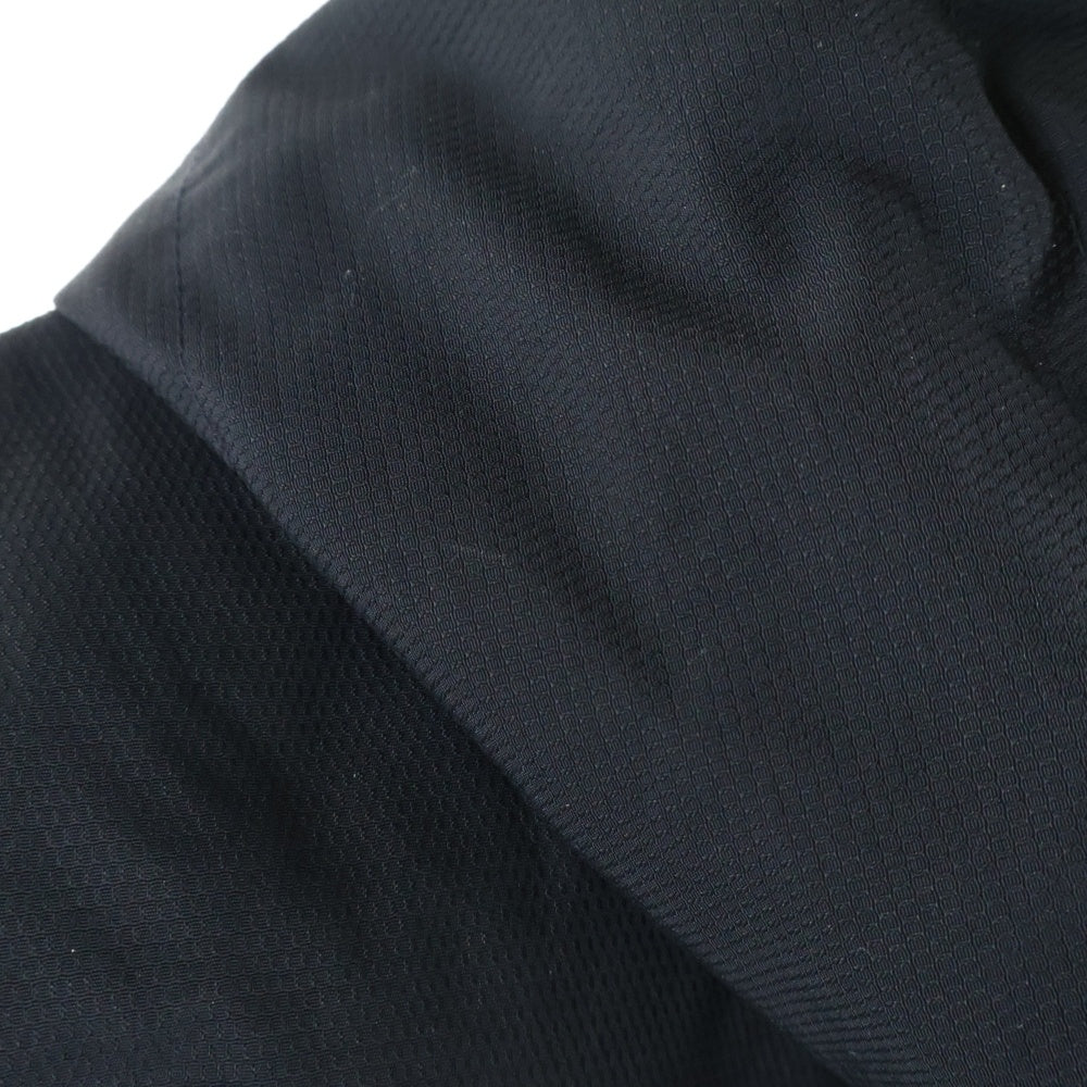 AKM(エーケーエム) スタンドネック レイヤード ナイロン フーデッド ダウンジャケット パーカー ブラック AS0-829