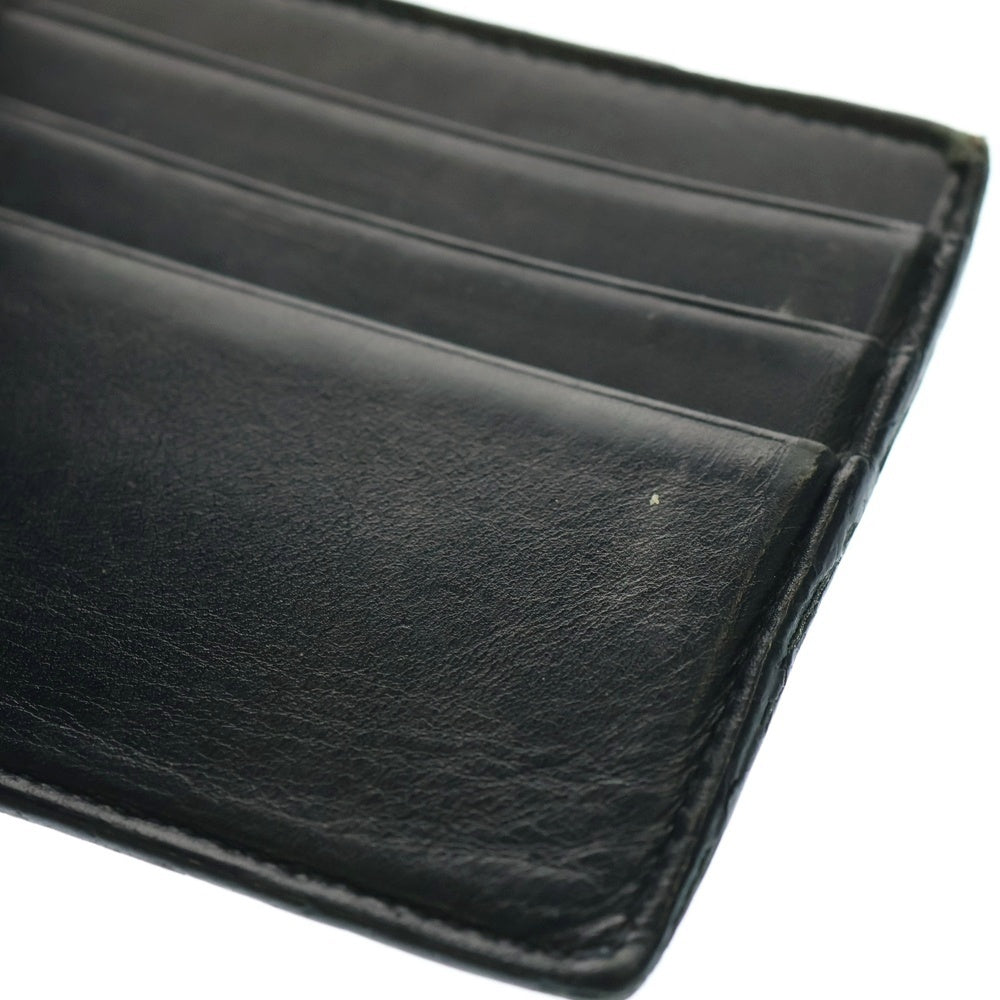 BOTTEGA VENETA(ボッテガヴェネタ) イントレチャート マネークリップ付き レザーウォレット 二つ折り財布 ネイビー