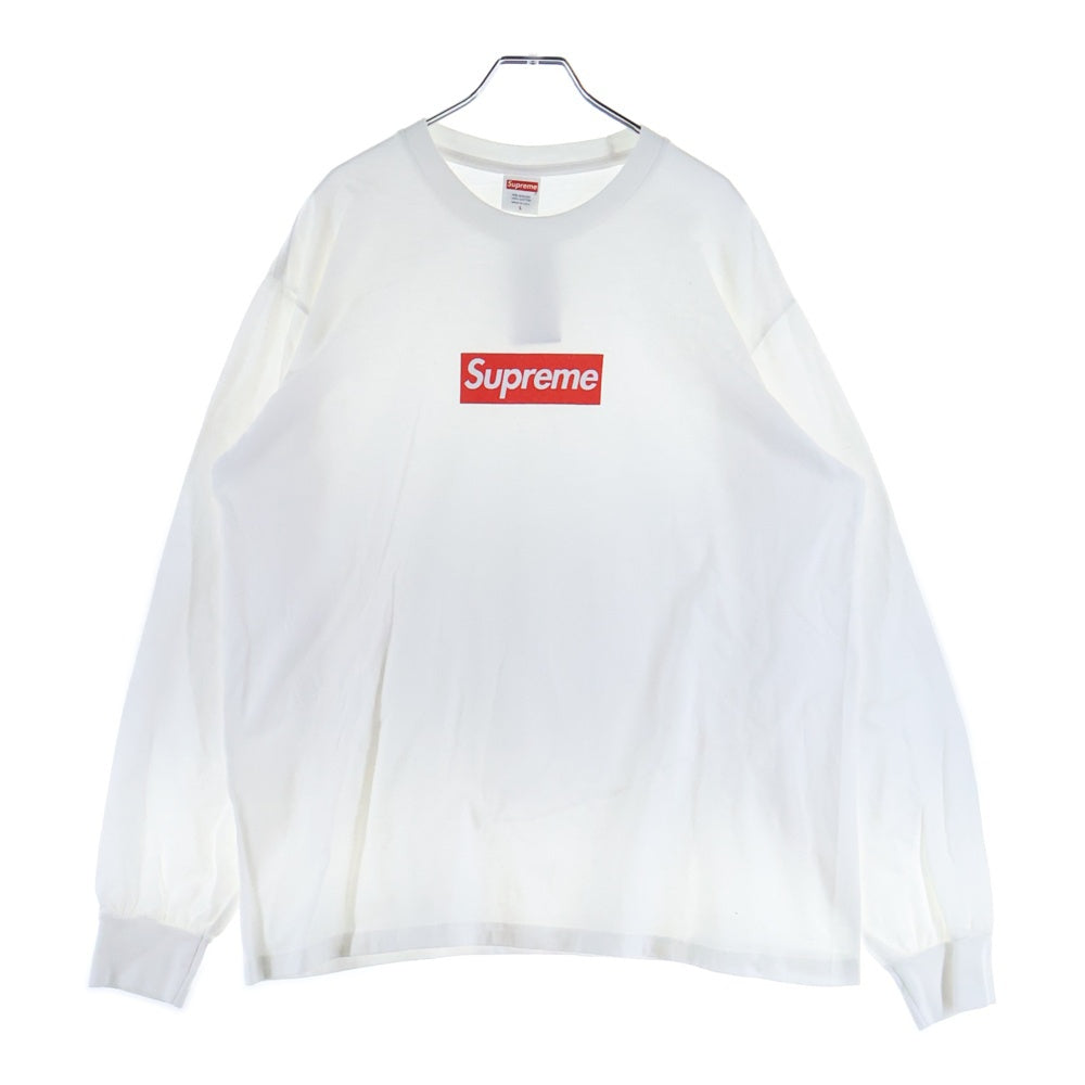 SUPREME(シュプリーム) Box Logo L/S Tee ボックスロゴ プリント クルーネック 長袖Tシャツ カットソー ホワイト