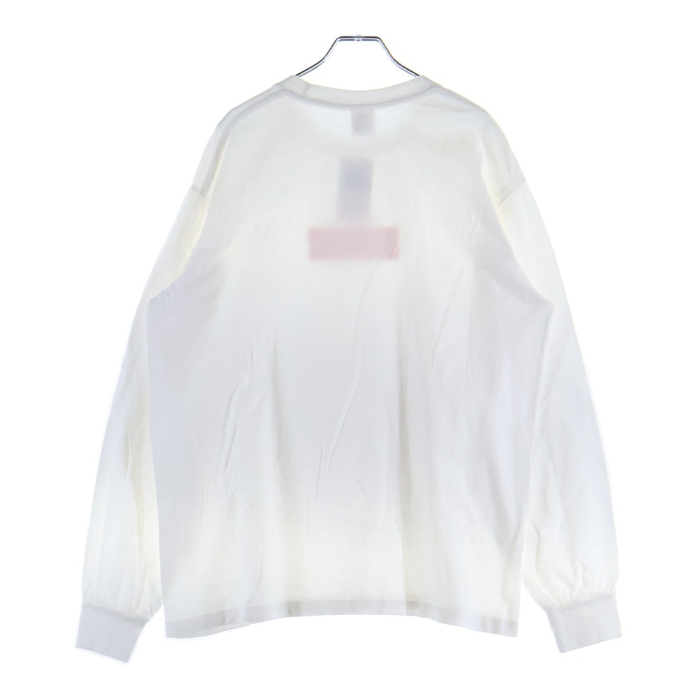 SUPREME(シュプリーム) Box Logo L/S Tee ボックスロゴ プリント クルーネック 長袖Tシャツ カットソー ホワイト