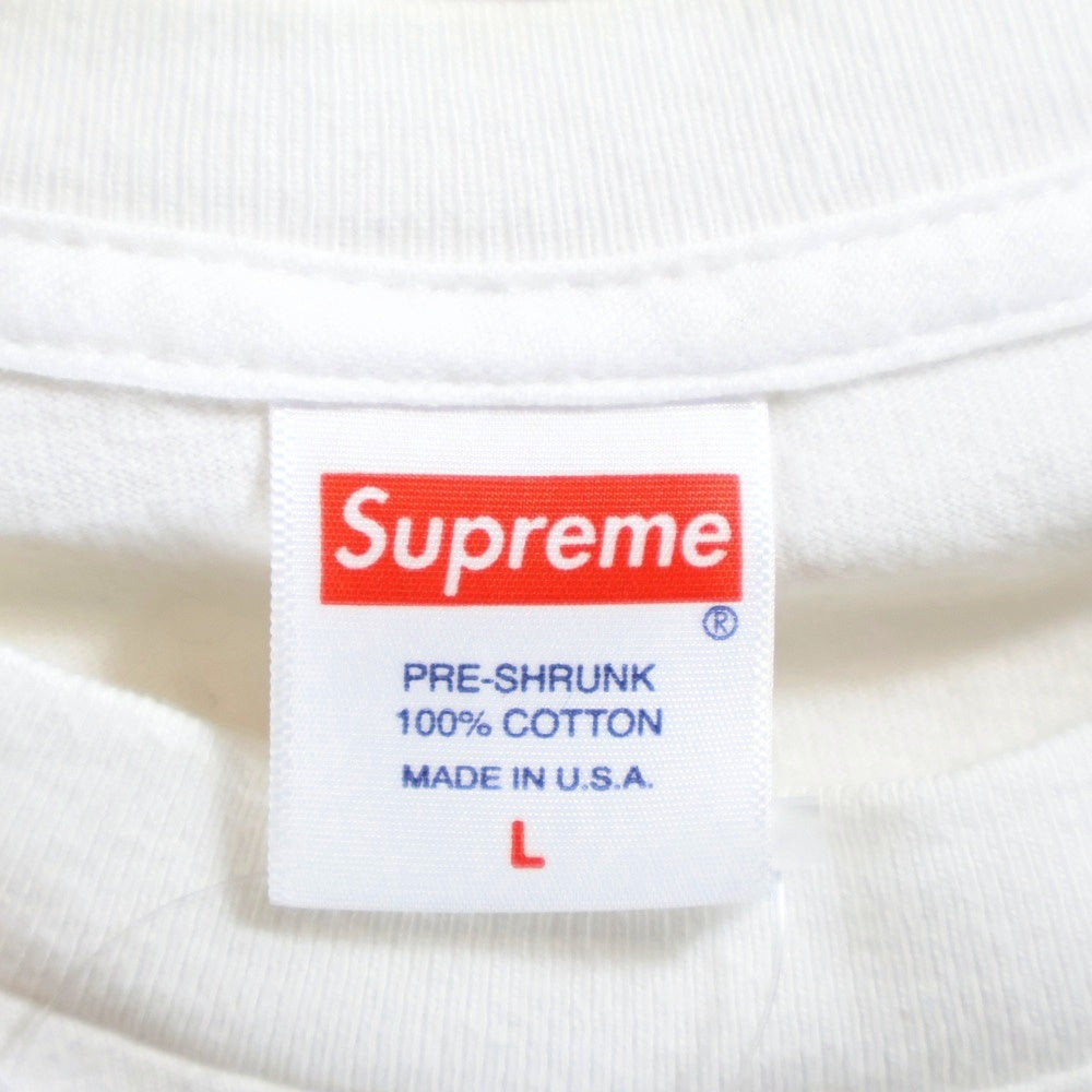 SUPREME(シュプリーム) Box Logo L/S Tee ボックスロゴ プリント クルーネック 長袖Tシャツ カットソー ホワイト