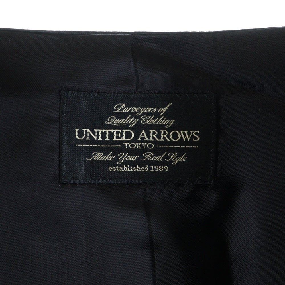 UNITED ARROWS(ユナイテッドアローズ) ウール 3B テーラードジャケット タキシードベスト スラックス パンツ セットアップ スーツ ブルー 1126-259-1905