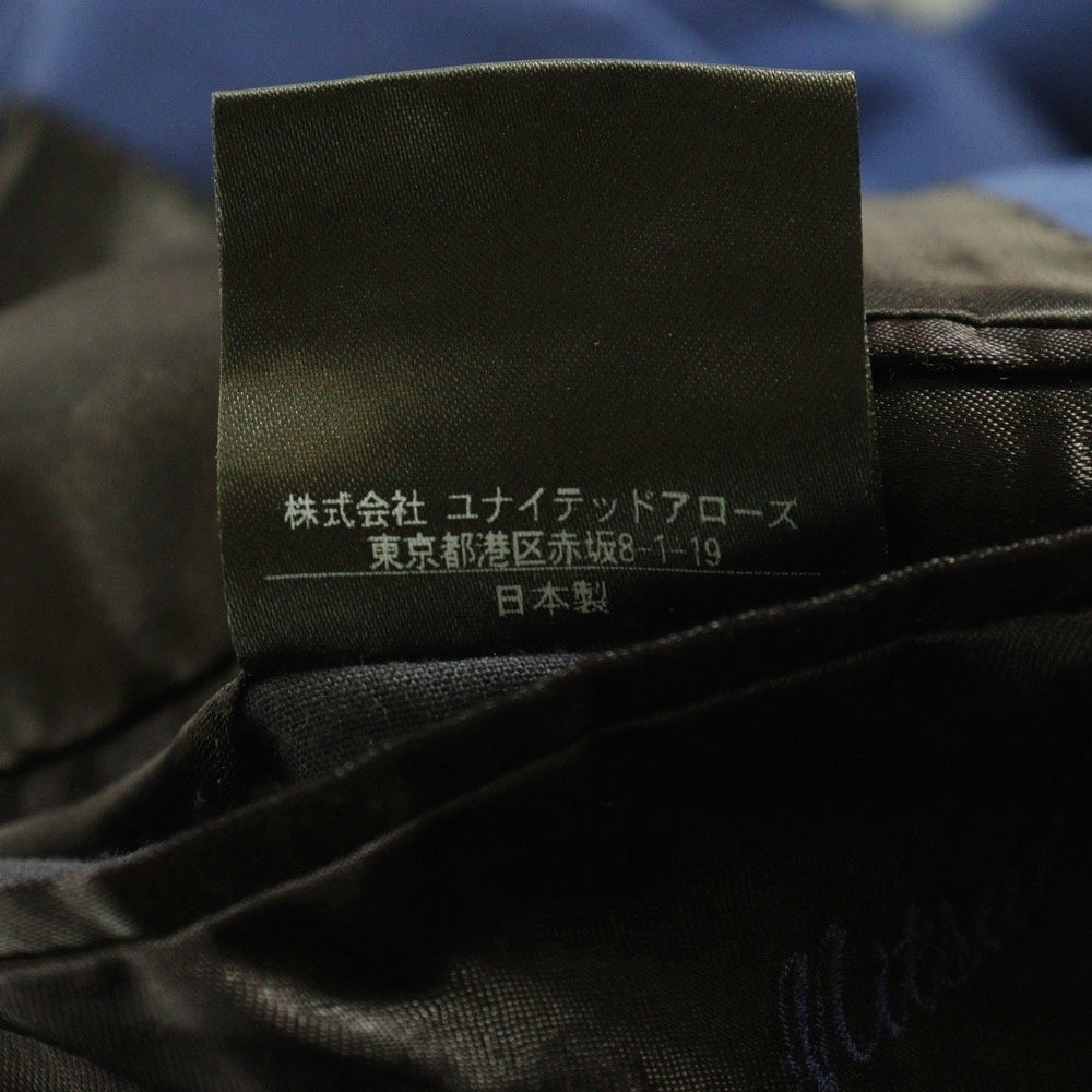 UNITED ARROWS(ユナイテッドアローズ) ウール 3B テーラードジャケット タキシードベスト スラックス パンツ セットアップ スーツ ブルー 1126-259-1905
