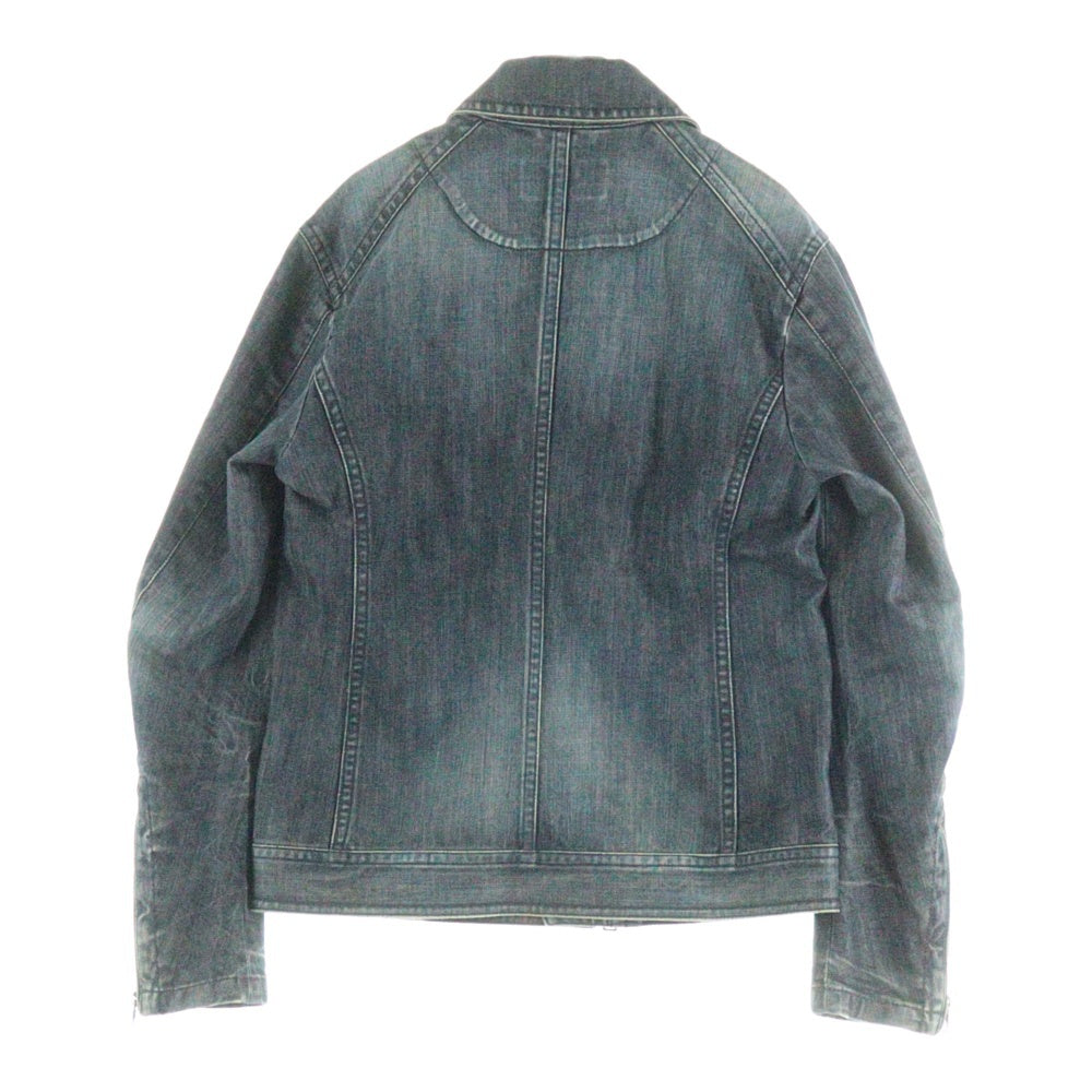 BURBERRY BLACK LABEL(バーバリー ブラックレーベル) ダブルライダース デニムジャケット インディゴ BMP17-216-28