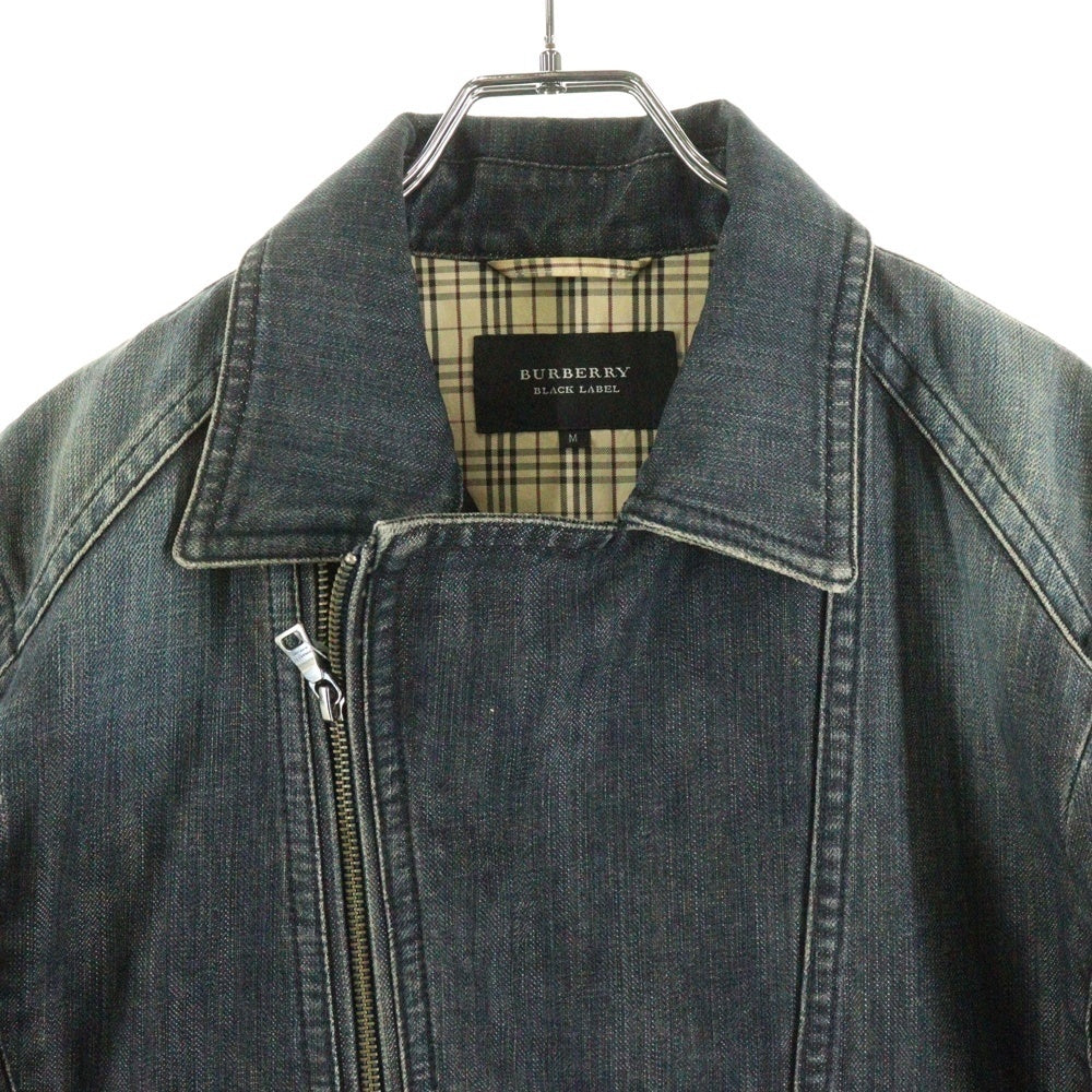 BURBERRY BLACK LABEL(バーバリー ブラックレーベル) ダブルライダース デニムジャケット インディゴ BMP17-216-28