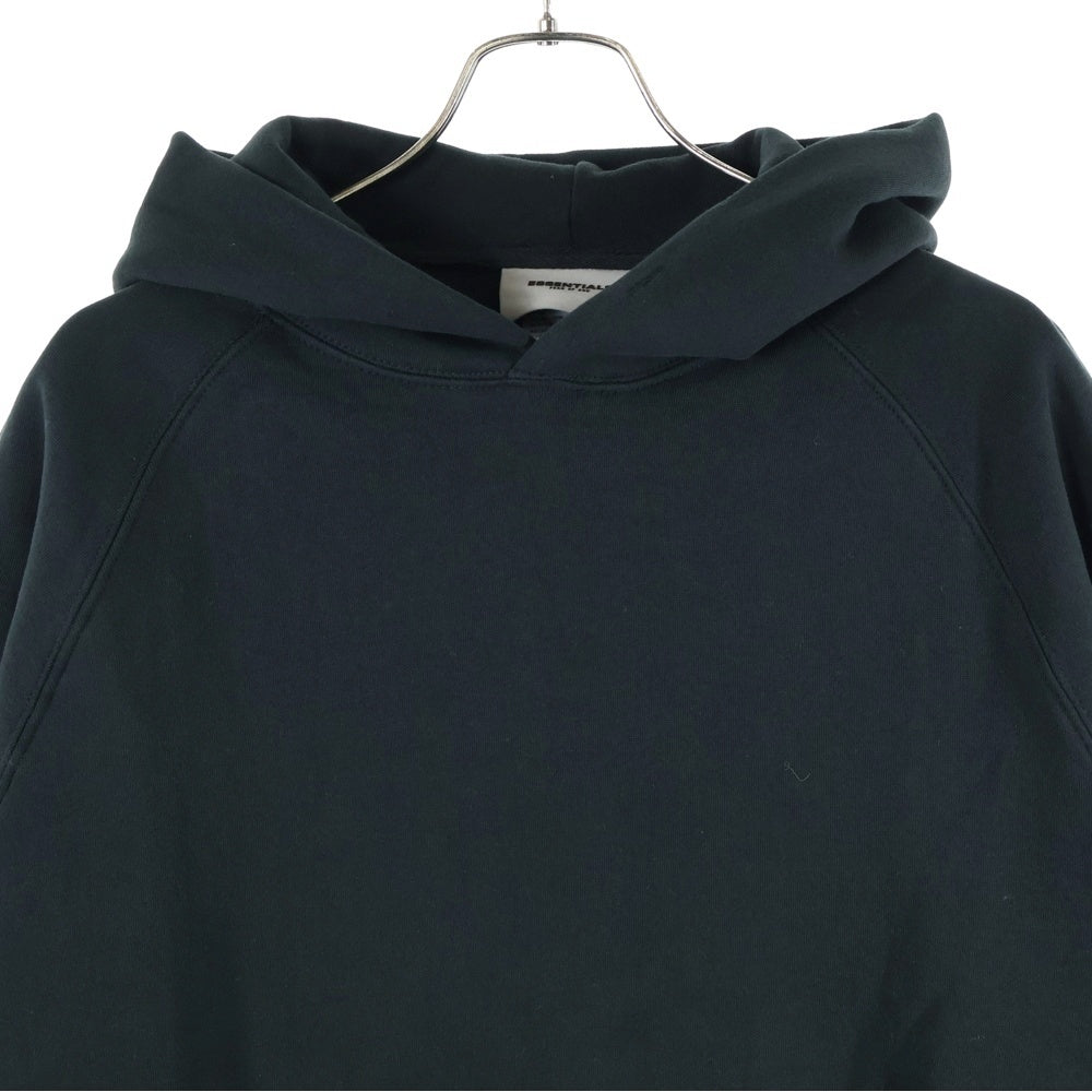 ESSENTIALS FEAR OF GOD(エッセンシャル フィアオブゴッド) 21SS BACK LOGO SWEAT HOODIE 背面ロゴプリント フーデット スウェットパーカー ブラック