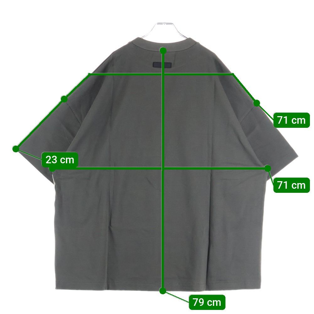 ESSENTIALS FEAR OF GOD(エッセンシャル フィアオブゴッド) 23AW CREWNECK T-SHIRT ロゴプリント クルーネック 半袖Tシャツ カットソー ライトブラック