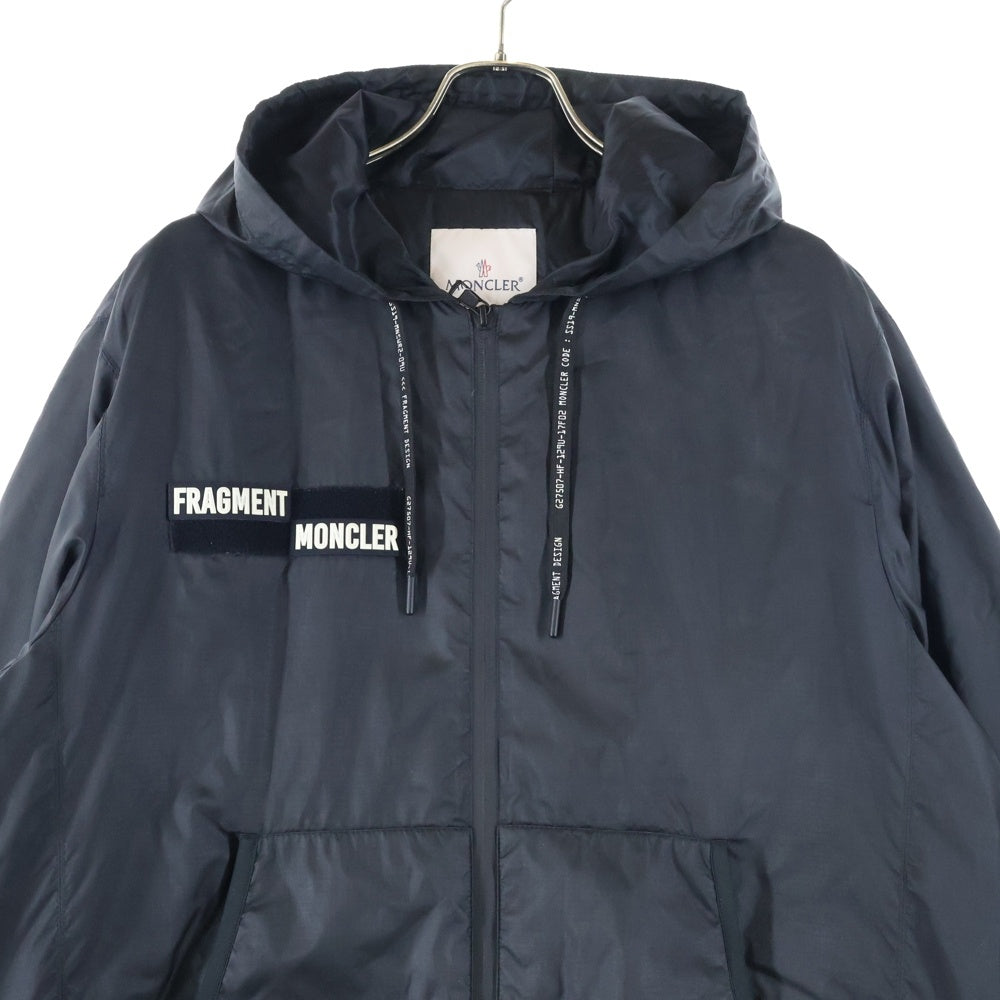 MONCLER GENIUS(モンクレール ジーニアス) 19AW ×FRAGMENT RAVE フラグメントデザイン レイブ ジップアップフーデットダウンジャケット ブラック E109U4130050