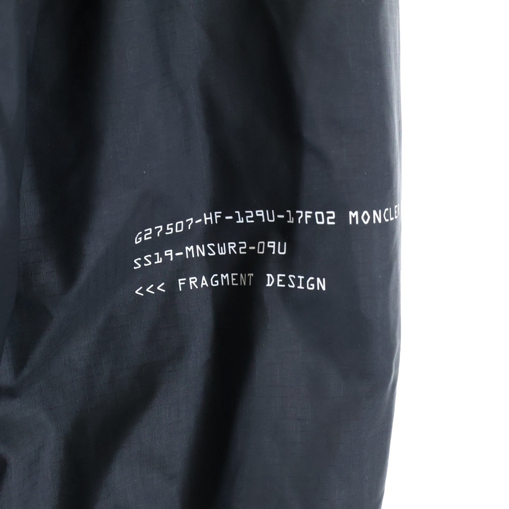 MONCLER GENIUS(モンクレール ジーニアス) 19AW ×FRAGMENT RAVE フラグメントデザイン レイブ ジップアップフーデットダウンジャケット ブラック E109U4130050