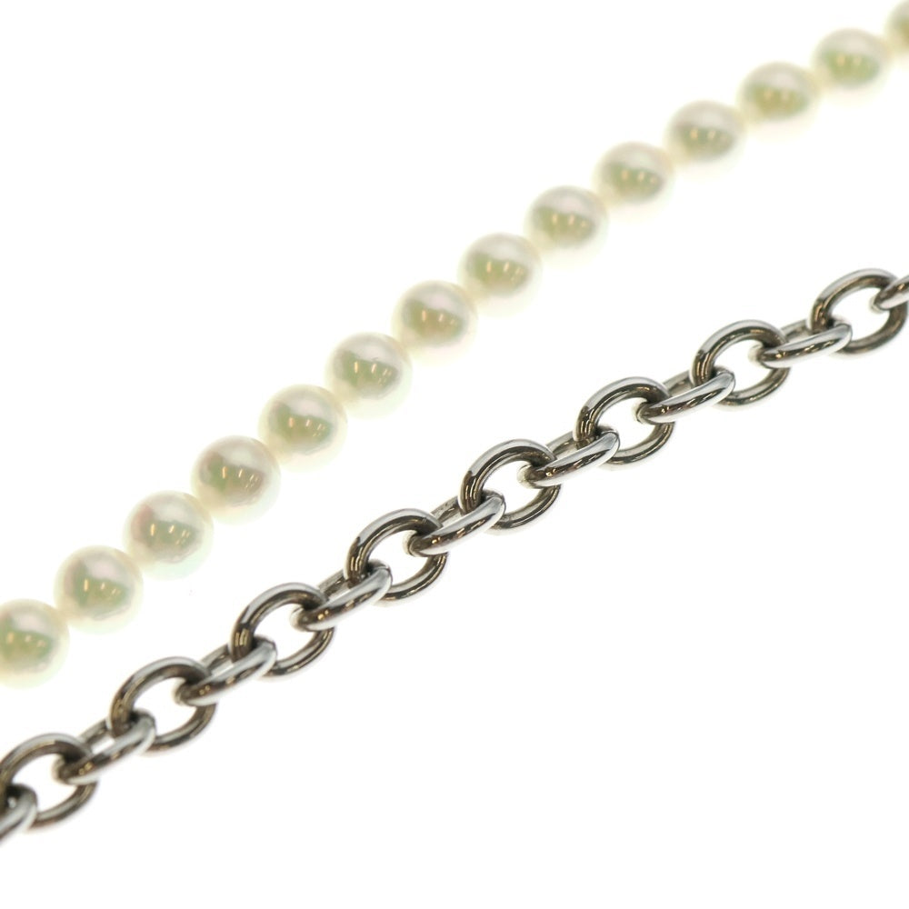 COMME des GARCONS(コムデギャルソン) × MIKIMOTO パール チェーンネックレス ホワイト/シルバー OZ-K807 レディース