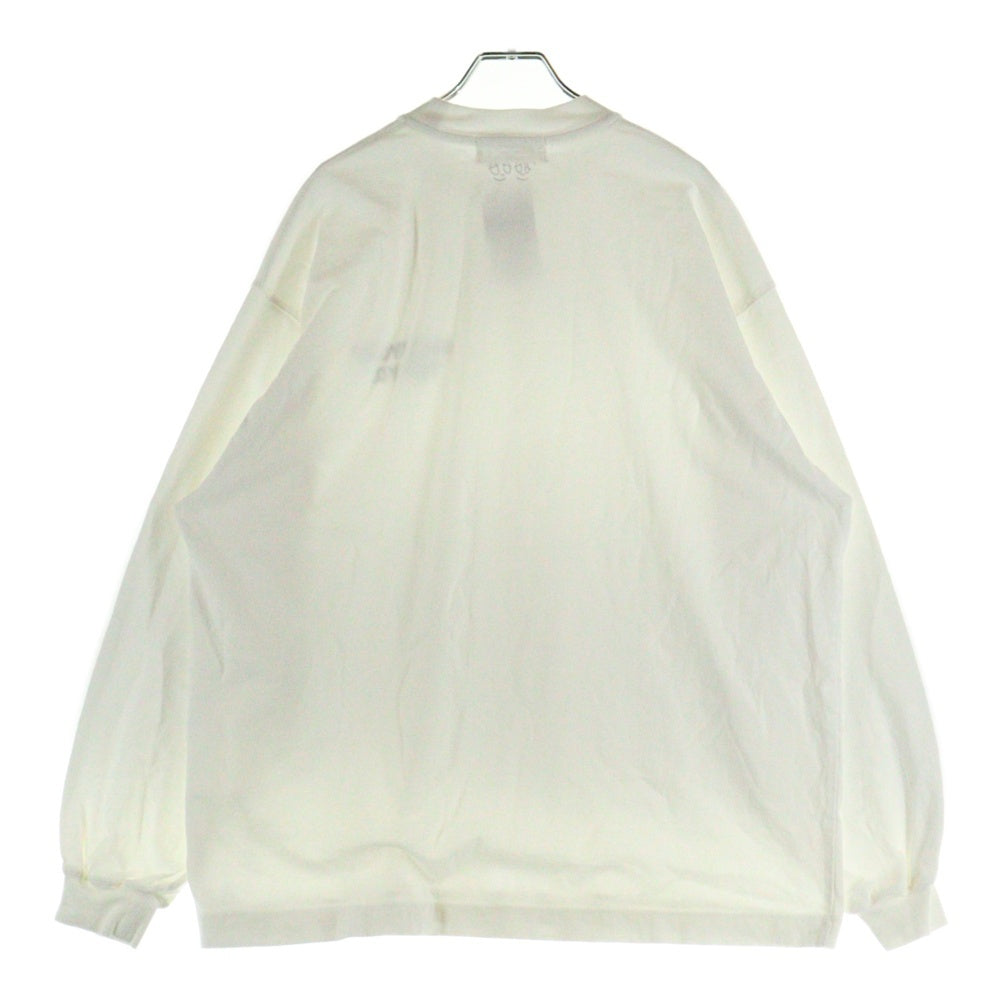 everyone(エブリワン) ligo longsleeve t-shirt ロゴ ロングスリーブTシャツ ホワイト EV23-CS10