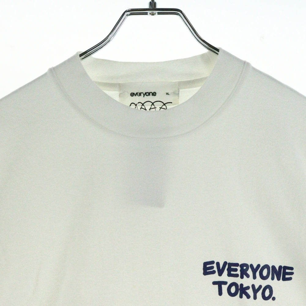 everyone(エブリワン) ligo longsleeve t-shirt ロゴ ロングスリーブTシャツ ホワイト EV23-CS10