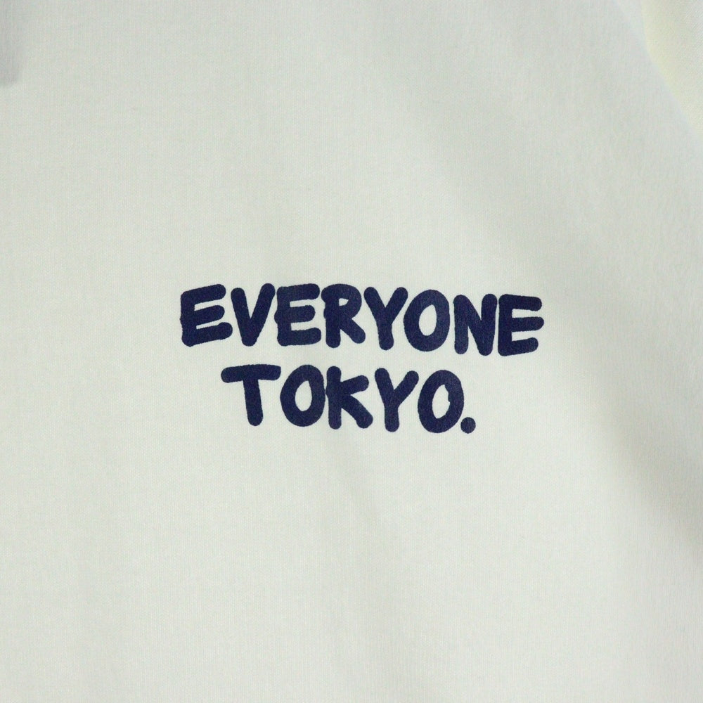 everyone(エブリワン) ligo longsleeve t-shirt ロゴ ロングスリーブTシャツ ホワイト EV23-CS10