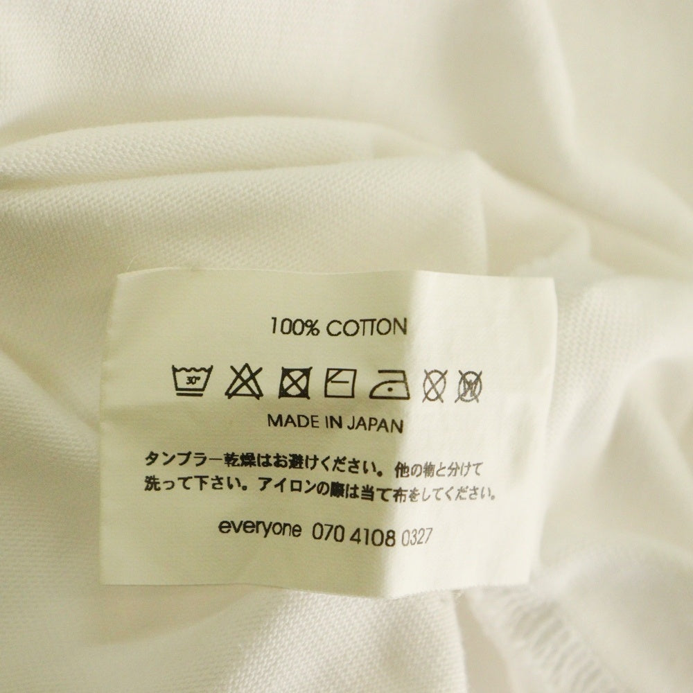 everyone(エブリワン) cotton s/s t-shirt クルーネック 半袖Tシャツ ホワイト EV-CS04