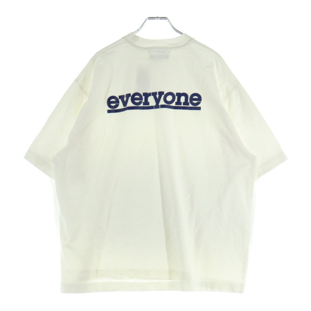 everyone(エブリワン) ×TTT MSW logo t-shirt ロゴ 半袖Tシャツ ホワイト EV23-CS06