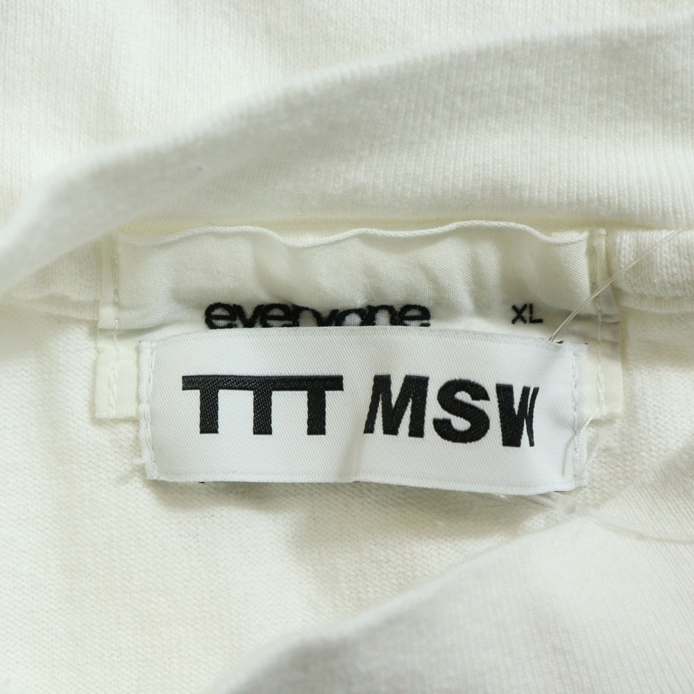 everyone(エブリワン) ×TTT MSW logo t-shirt ロゴ 半袖Tシャツ ホワイト EV23-CS06