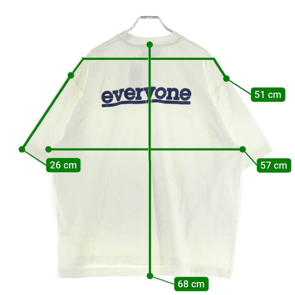 everyone(エブリワン) ×TTT MSW logo t-shirt ロゴ 半袖Tシャツ ホワイト EV23-CS06