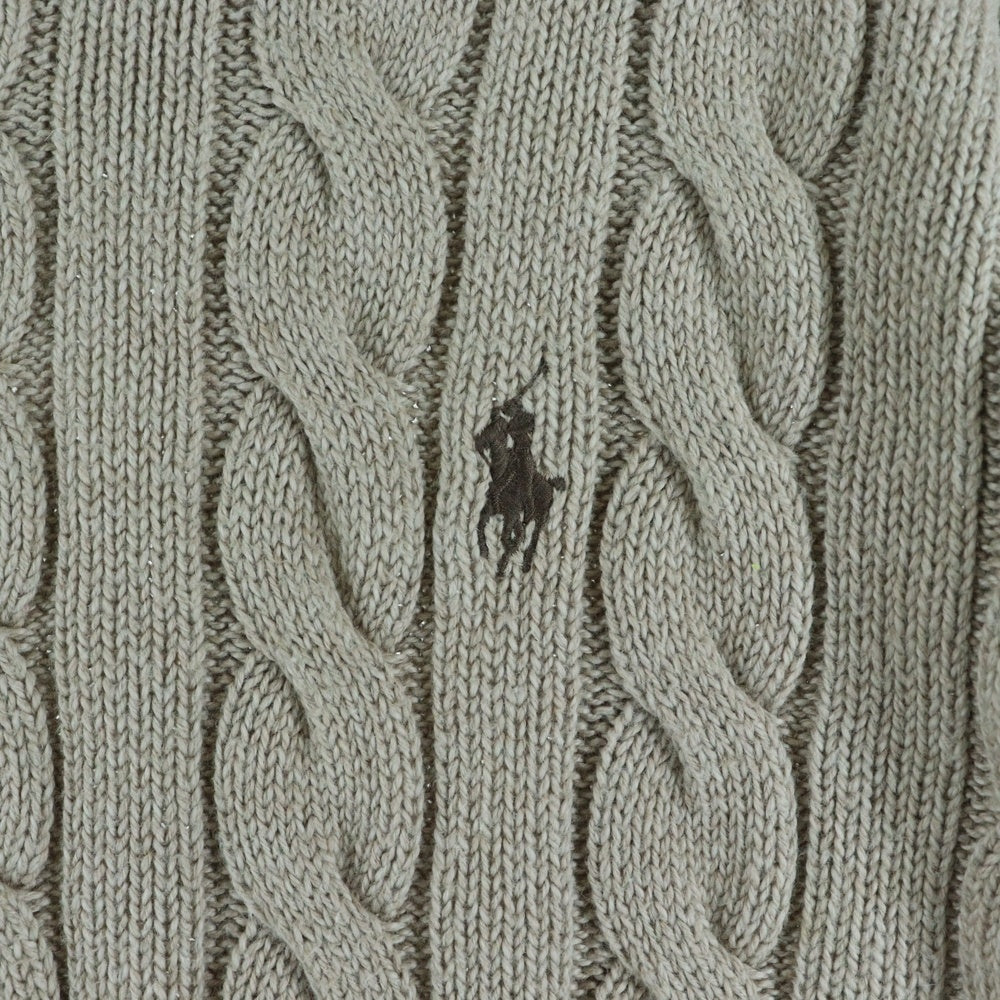 POLO RALPH LAUREN(ポロラルフローレン) ワンポイント ケーブルニットセーター ベージュ
