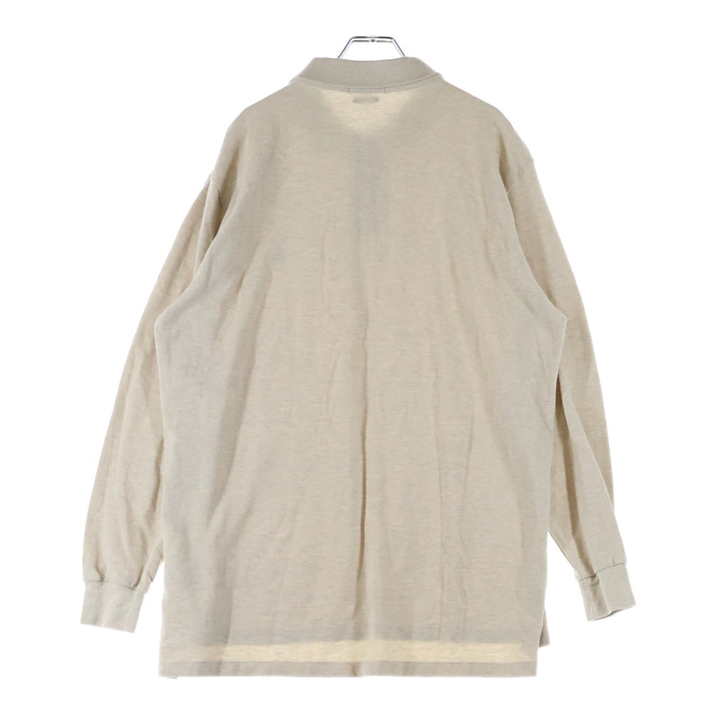 POLO RALPH LAUREN(ポロラルフローレン) ワンポイント ピケ 長袖ポロシャツ ベージュ