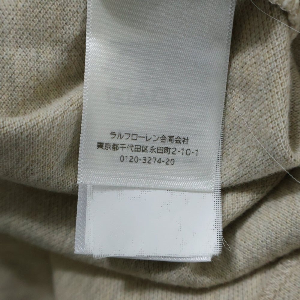 POLO RALPH LAUREN(ポロラルフローレン) ワンポイント ピケ 長袖ポロシャツ ベージュ