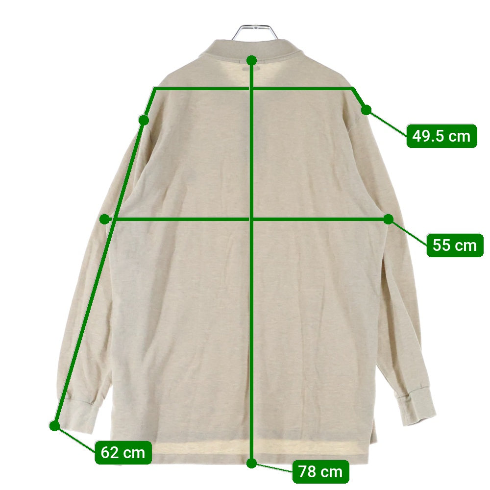 POLO RALPH LAUREN(ポロラルフローレン) ワンポイント ピケ 長袖ポロシャツ ベージュ