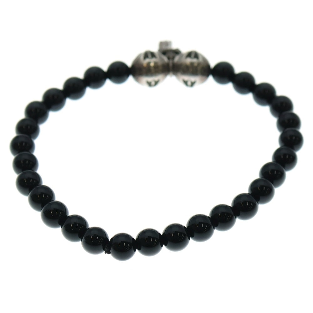 CHROME HEARTS(クロムハーツ) 6mm BEAD STACK CH CROSS 6mmビーズ ブレスレット ブラック