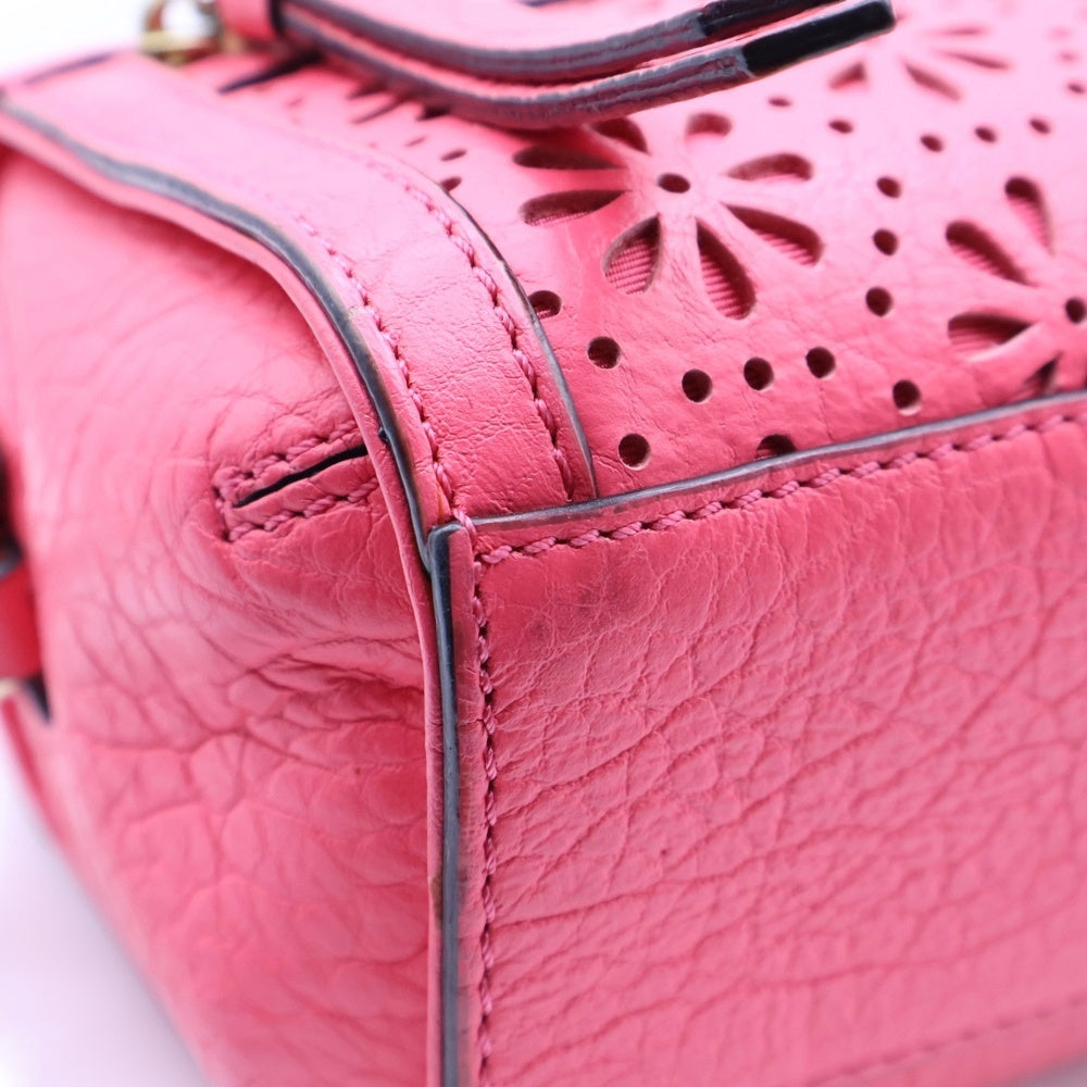 COACH(コーチ) PERRI LANE BUBBLES LOOLOO ペリーレーンバブルズルールー レザー パンチング ショルダーバッグ レディース ピンク