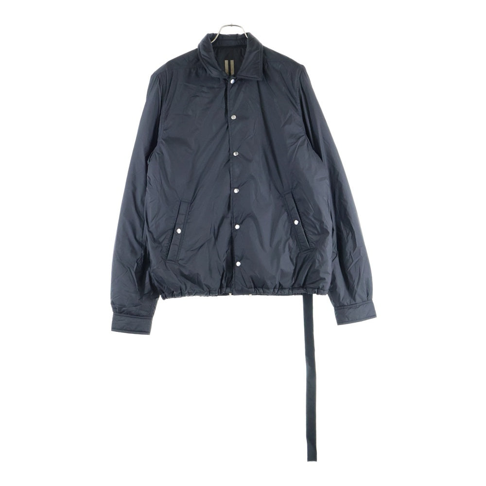 Rick Owens DRKSHDW(リックオウエンス ダークシャドウ) 21AW WOVEN PADDED SNAPFRONT JACKET 中綿 スナップコーチジャケット ブルゾン ブラック DU02A3782-ND