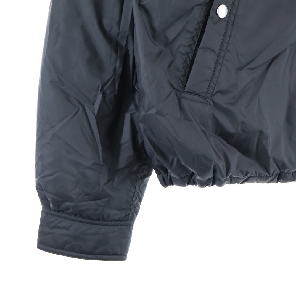 Rick Owens DRKSHDW(リックオウエンス ダークシャドウ) 21AW WOVEN PADDED SNAPFRONT JACKET 中綿 スナップコーチジャケット ブルゾン ブラック DU02A3782-ND