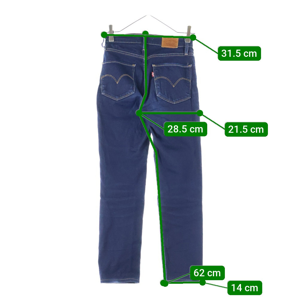 Levi's(リーバイス) 724 HIGH RISE STRAIGHT ハイ ライズ ストレート ボタン裏273 ドーナツボタン カウレザーパッチ 両面BIG E スキニーデニムパンツ レディース 18883-0015