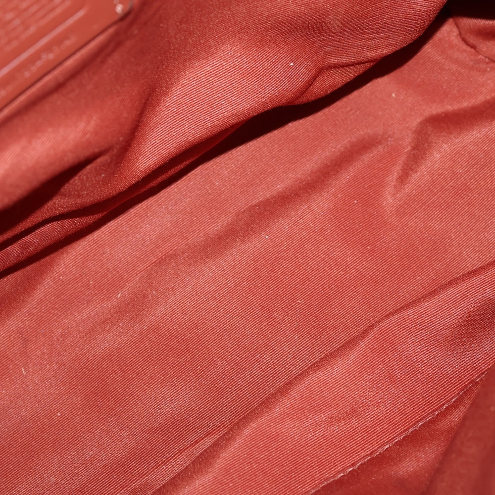 COACH(コーチ) CHECKERED TOTE ロゴ刻印 チェッカード PVCレザートートバッグ レッド M1723-F26147