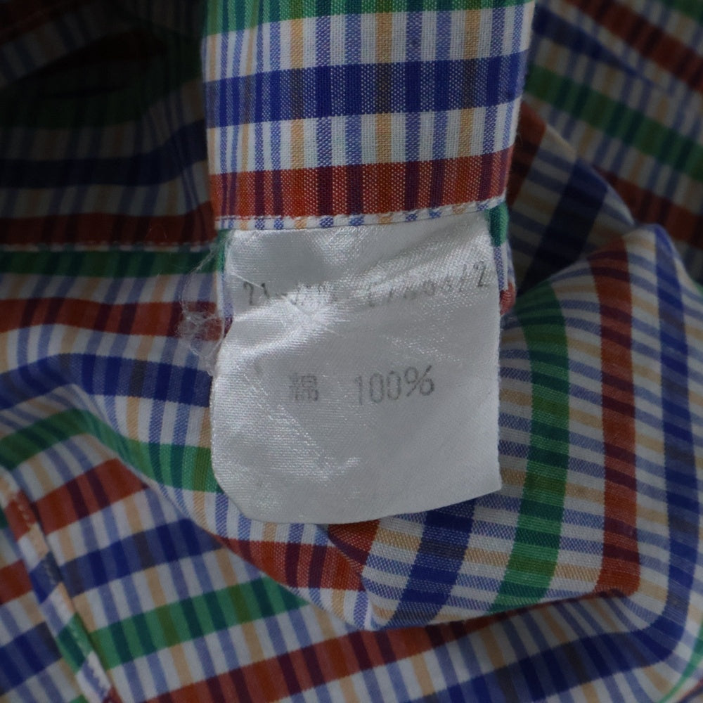 ETRO(エトロ) 7B 胸ポケット チェック柄 長袖シャツ マルチ