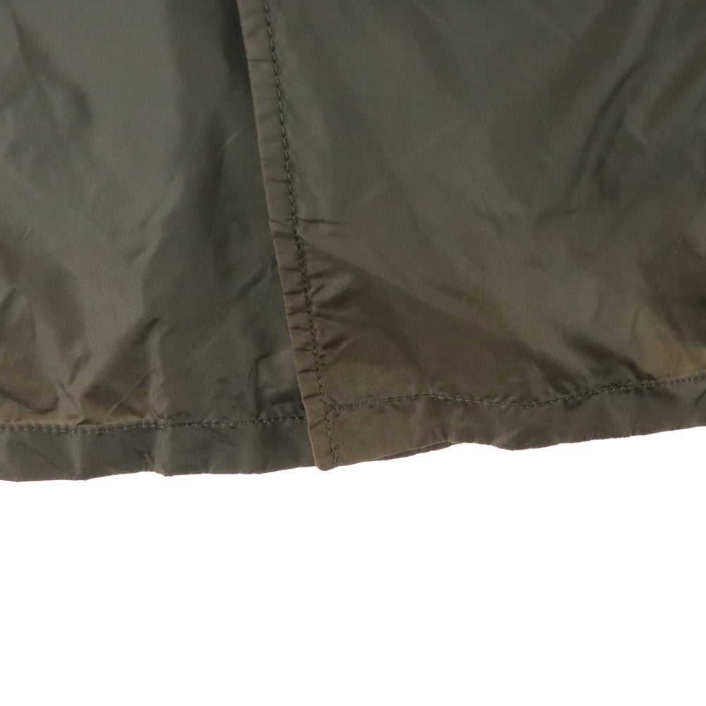 Aquascutum(アクアスキュータム) ブランドロゴデザインボタン ダブルフラップポケット ダブルブレスト ナイロンコート レディース カーキ