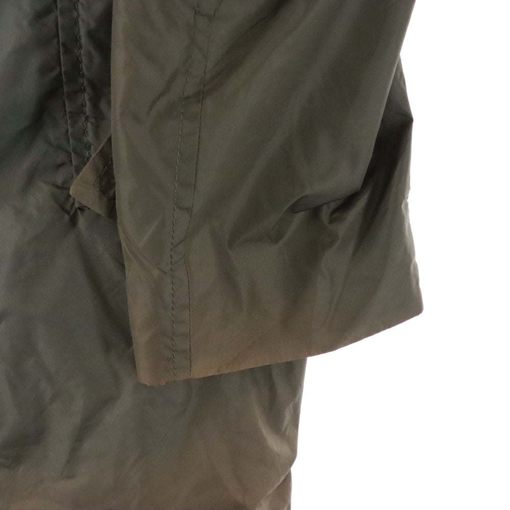 Aquascutum(アクアスキュータム) ブランドロゴデザインボタン ダブルフラップポケット ダブルブレスト ナイロンコート レディース カーキ