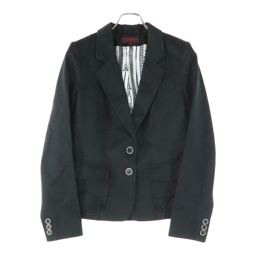 KENZO(ケンゾー) 2B ダブルフラップポケット 胸ポケット テーラードジャケット ブラック 2VE074I