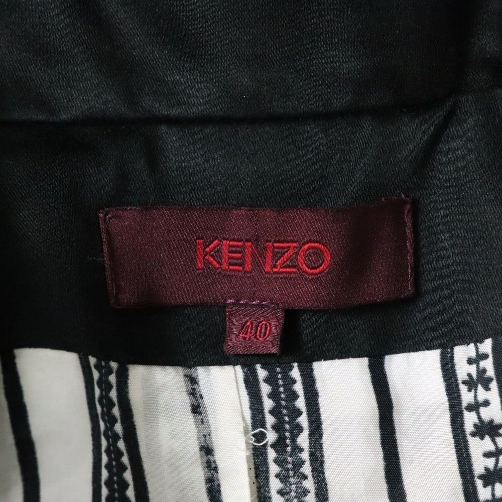 KENZO(ケンゾー) 2B ダブルフラップポケット 胸ポケット テーラードジャケット ブラック 2VE074I