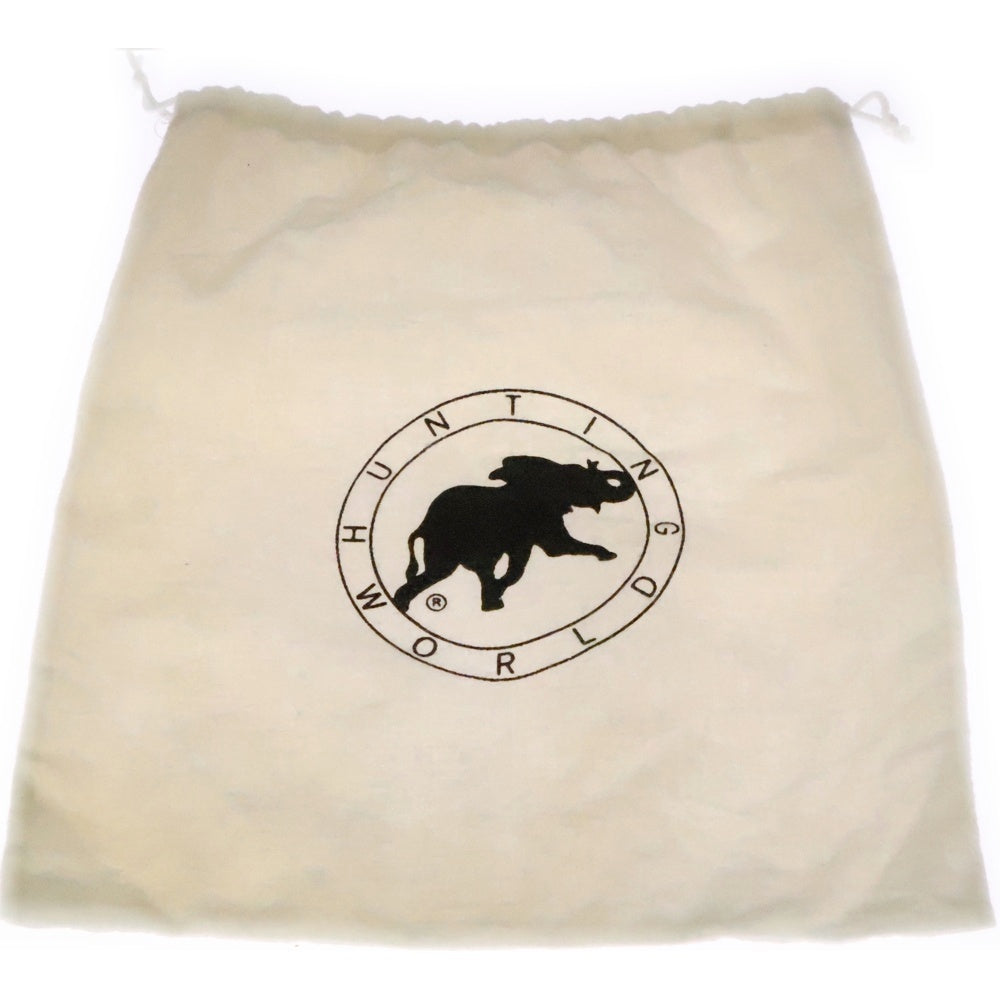 HUNTING WORLD(ハンティングワールド) ゴールドロゴ刻印 レザーショルダーバッグ ボディバッグ レッド