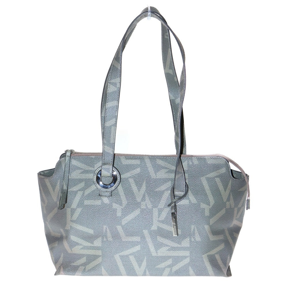 JIL SANDER NAVY(ジルサンダーネイビー) 総柄 ブランド刻印アクセサリー付き ハンドバッグ ブラウン