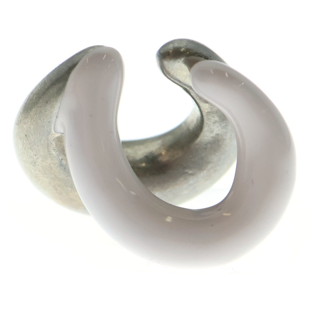 NO BRAND(ノーブランド) 23SS PANCONESI パンコネージ DOUBLE MOON ダブル ムーン フープイアリング イヤーカフ シルバー S23-EA021-S