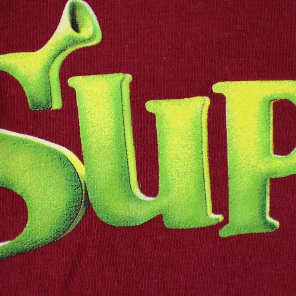 SUPREME(シュプリーム) 21AW Shrek Tee シュレック フロントロゴプリント クルーネック カットソー 半袖Tシャツ レッド