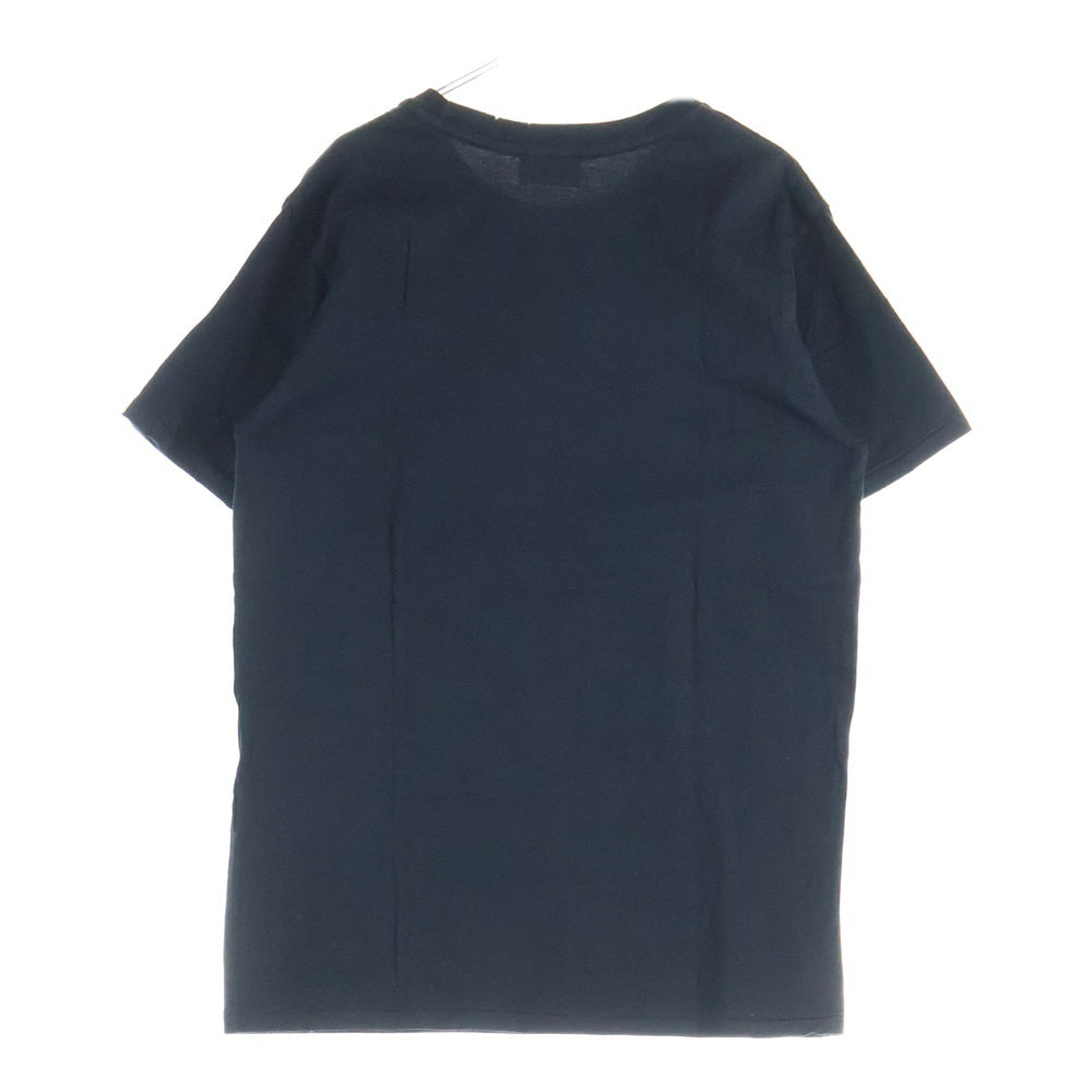 Onitsuka Tiger(オニツカタイガー) ×ANDREA POMPILIO アンドレア・ポンピリオ フロントタイガーデザイン ダメージ加工 クルーネック カットソー 半袖Tシャツ ブラック OKT125