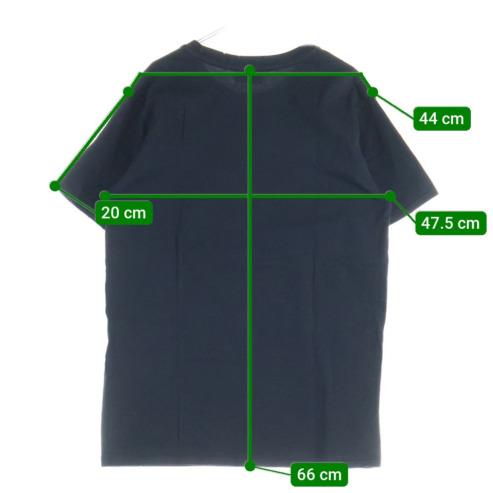 Onitsuka Tiger(オニツカタイガー) ×ANDREA POMPILIO アンドレア・ポンピリオ フロントタイガーデザイン ダメージ加工 クルーネック カットソー 半袖Tシャツ ブラック OKT125