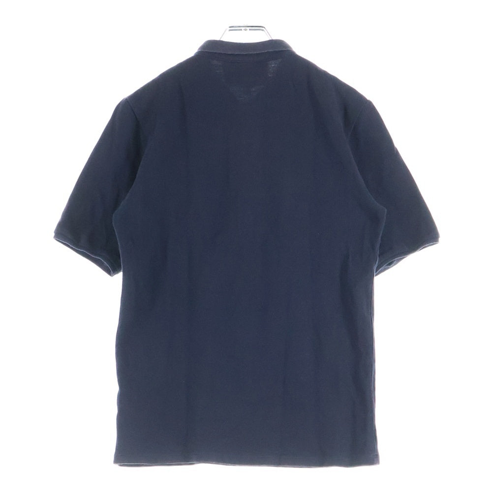 FRED PERRY(フレッドペリー) ×RAF SIMONS ラフシモンズ ロゴエンブロイダリー レギュラーカラー 半袖ポロシャツ ブラック/グリーン WC2E8BU