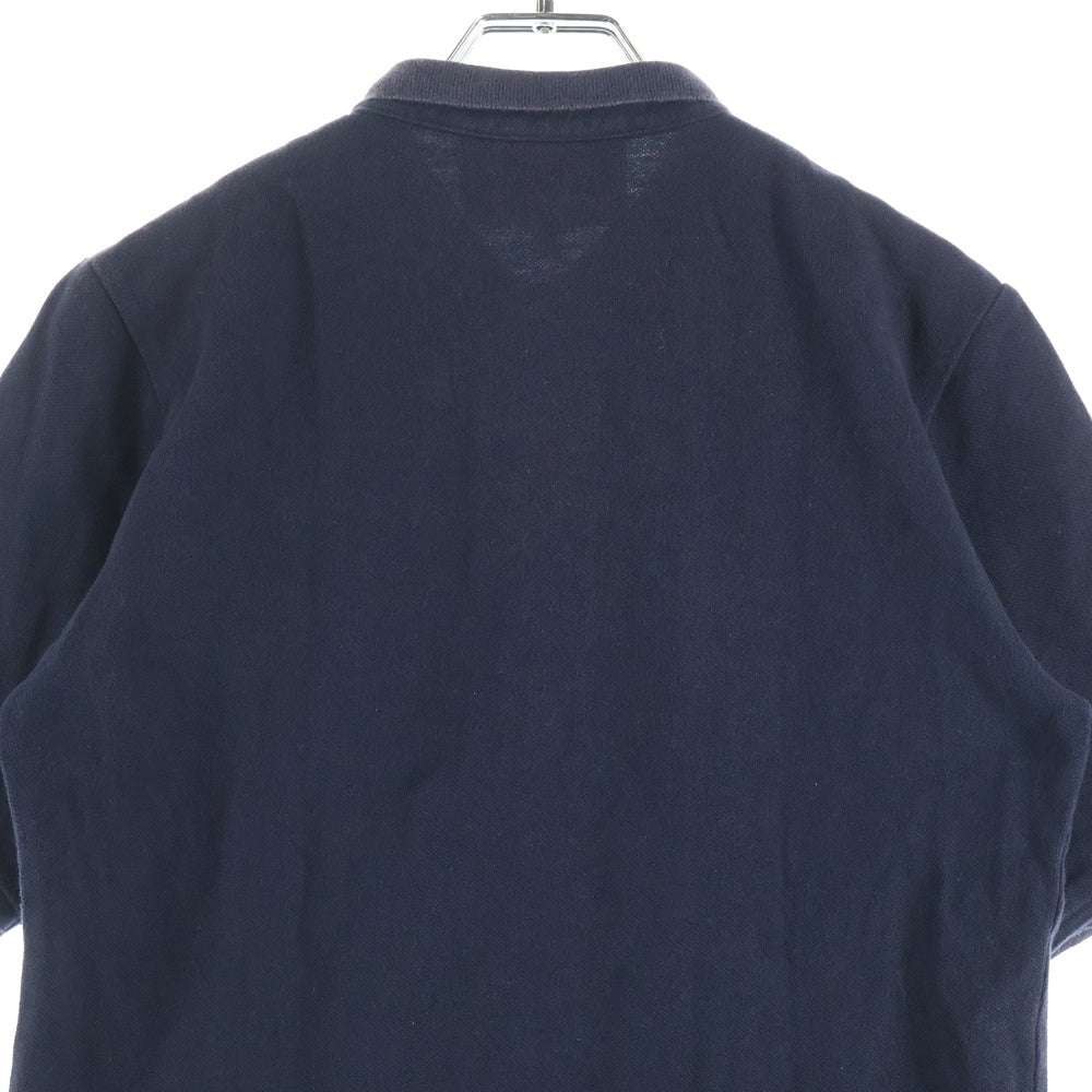 FRED PERRY(フレッドペリー) ×RAF SIMONS ラフシモンズ ロゴエンブロイダリー レギュラーカラー 半袖ポロシャツ ブラック/グリーン WC2E8BU