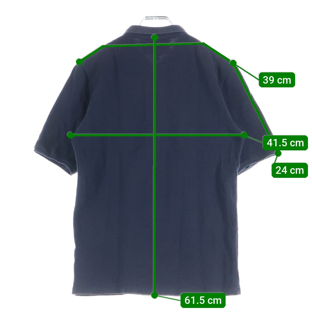 FRED PERRY(フレッドペリー) ×RAF SIMONS ラフシモンズ ロゴエンブロイダリー レギュラーカラー 半袖ポロシャツ ブラック/グリーン WC2E8BU